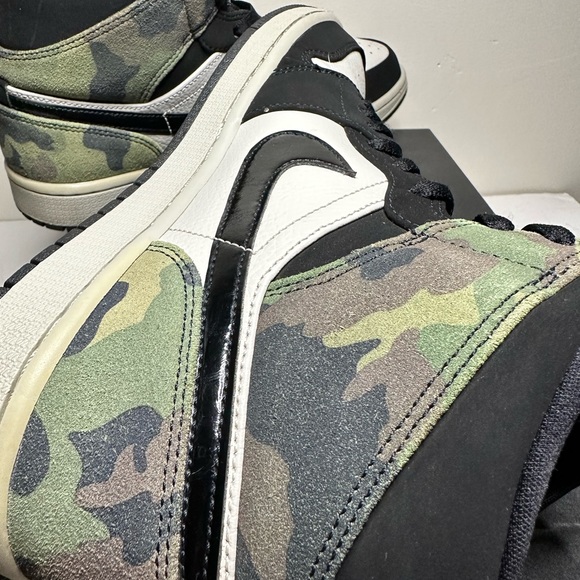 PRE-OWNED 2020 JORDAN 1 MID SE CAMO MENS SZ 10 OG ALL EXTRA CAMO LACES CLEAN - Picture 15 of 16